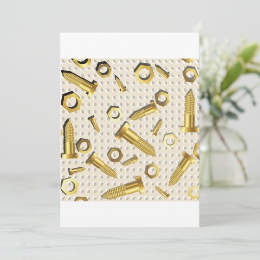 Noten en bouten kaart (Staand voorkant)