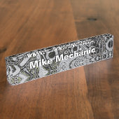 Noten en bouten naambordje (Zijkant)