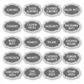 Noten en zaden Pantry Opbergpot Etiketten Sticker (Voorkant)