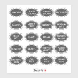 Noten en zaden Pantry Opbergpot Etiketten Sticker