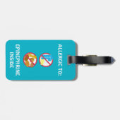 Noten en zuivelapparaten Medische waarschuwing Bagagelabel (Achterkant horizontaal)