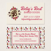 Noten fruit chocolade bakken bakkerij banketbakker visitekaartjes (Voorkant /achterkant)