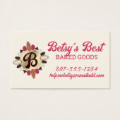 Noten fruit chocolade bakken bakkerij banketbakker visitekaartjes (Voorkant)