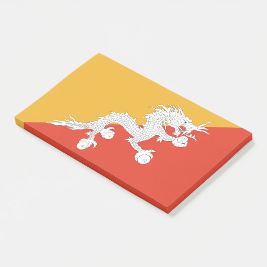 Noten met vlag van Bhutan Post-it® Notes (Schuin)