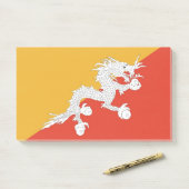 Noten met vlag van Bhutan Post-it® Notes (Op bureau)