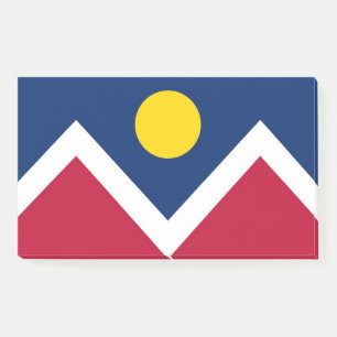Noten met vlag van Denver, Colorado, Verenigde Sta Post-it® Notes