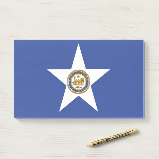 Noten met vlag van Houston, VS Post-it® Notes (Op bureau)