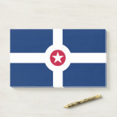 Noten met vlag van Indianapolis, Verenigde Staten Post-it® Notes (Op bureau)
