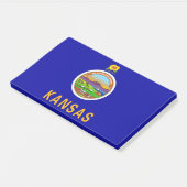 Noten met vlag van Kansas, Verenigde Staten van Am Post-it® Notes (Schuin)