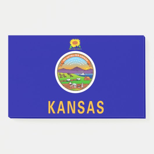 Noten met vlag van Kansas, Verenigde Staten van Am Post-it® Notes (Voorkant)