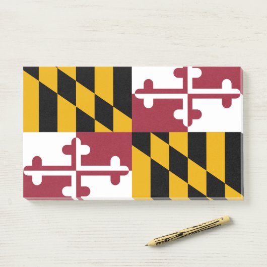 Noten met vlag van Maryland, VS Post-it® Notes (Op bureau)