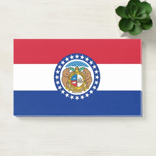 Noten met vlag van Missouri, Verenigde Staten van  Post-it® Notes (Kantoor)