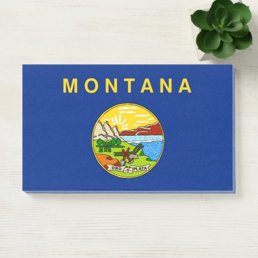Noten met vlag van Montana, Verenigde Staten Post-it® Notes (Kantoor)
