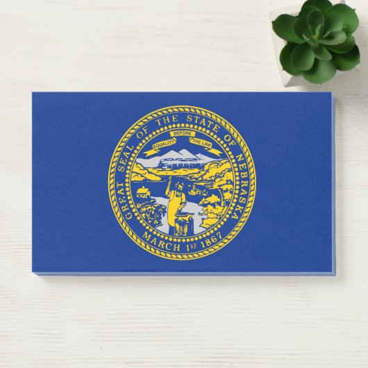 Noten met vlag van Nebraska, VS Post-it® Notes (Kantoor)