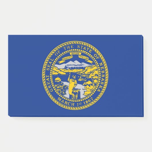 Noten met vlag van Nebraska, VS Post-it® Notes (Voorkant)