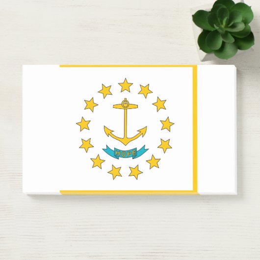 Noten met vlag van Rhode Island, Verenigde Staten Post-it® Notes (Kantoor)