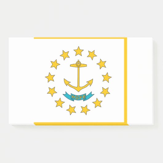 Noten met vlag van Rhode Island, Verenigde Staten Post-it® Notes (Voorkant)