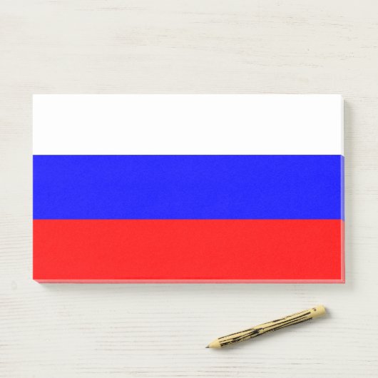Noten met vlag van Rusland Post-it® Notes (Op bureau)