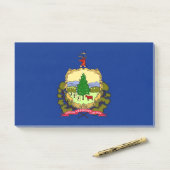 Noten met vlag van Vermont, Verenigde Staten Post-it® Notes (Op bureau)