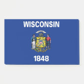 Noten met vlag van Wisconsin, Verenigde Staten Post-it® Notes (Voorkant)
