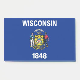 Noten met vlag van Wisconsin, Verenigde Staten Post-it® Notes
