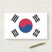 Noten met vlag van Zuid-Korea Post-it® Notes (Op bureau)