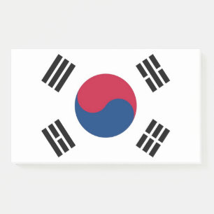 Noten met vlag van Zuid-Korea Post-it® Notes