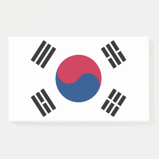 Noten met vlag van Zuid-Korea Post-it® Notes (Voorkant)