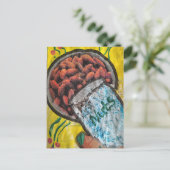 Noten Mixed Media Collage Briefkaart (Staand voorkant)