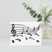 Noten, Musik Briefkaart (Staand voorkant)