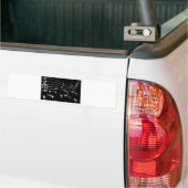 Noten, Musik, schwarz Bumpersticker (Op Truck)