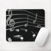 Noten, Musik, schwarz . Mousepad - Mauspad Muismat (Met muis)