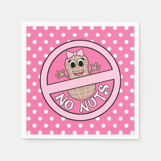 Noten of Geen Noten geslacht onthullen servetten (Voorkant)