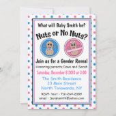 Noten of Geen Noten geslacht onthullen uitnodiging (Voorkant)