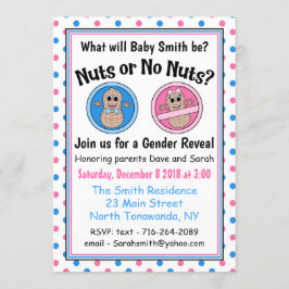Noten of Geen Noten geslacht onthullen uitnodiging