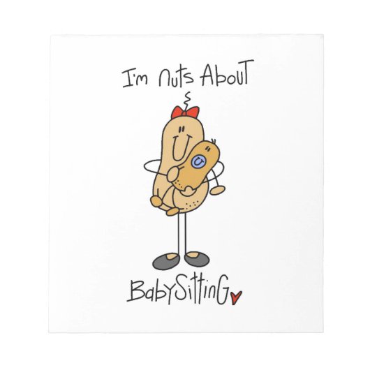 Noten over babysitten T-shirts en cadeaus Notitieblok (Voorkant)