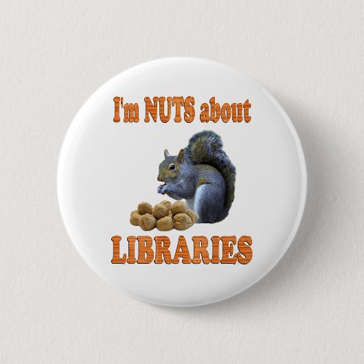 Noten over bibliotheken ronde button 5,7 cm (Voorkant)