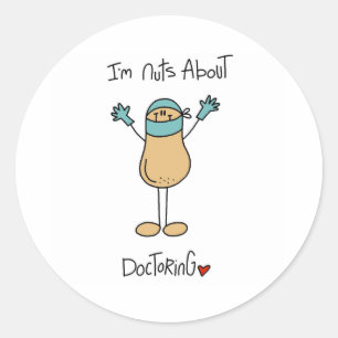 Noten over dokteren ronde sticker