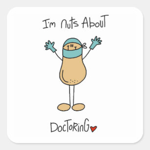 Noten over dokteren T-shirts en cadeaus Vierkante Sticker