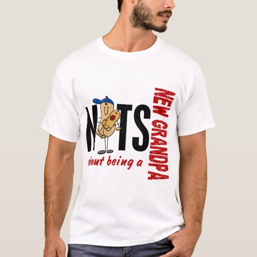 Noten over een nieuwe opa 1 rood zijn t-shirt (Voorkant)