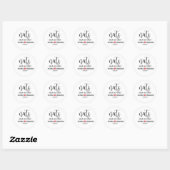 Noten Over Elk Huwelijk Ronde Sticker (Vel)