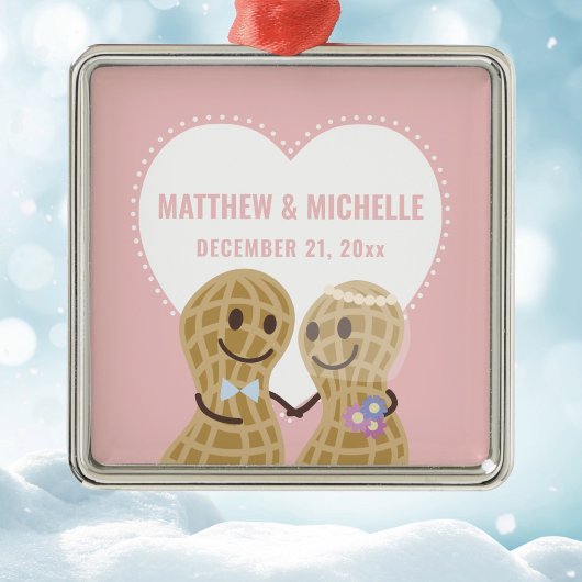 Noten over elkaar eerste Kerstmis samen Metalen Ornament