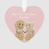 Noten over elkaar eerste Kerstmis samen Ornament (voorkant)