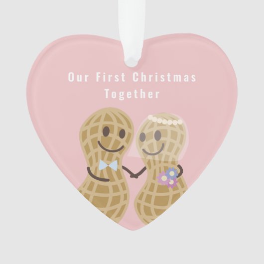 Noten over elkaar eerste Kerstmis samen Ornament (voorkant)