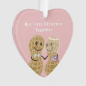 Noten over elkaar eerste Kerstmis samen Ornament (voorkant)