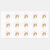 Noten over elkaar elegante roze weddenschappen labels (Vel)