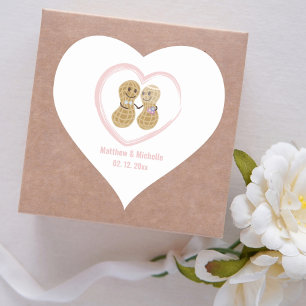 Noten over elkaar kletsen de bride en het bruidshu hart sticker