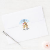 Noten over elkaar | Weddenschap Ronde Sticker (Envelop)