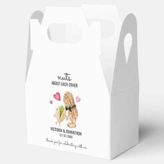 Noten over elkaar | Weddenschap Treat Favor Box Bedankdoosjes (Geopend)