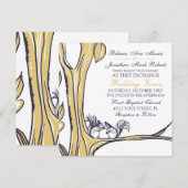 Noten over je eekhoorns huwelijksuitnodiging kaart (Voorkant / Achterkant)